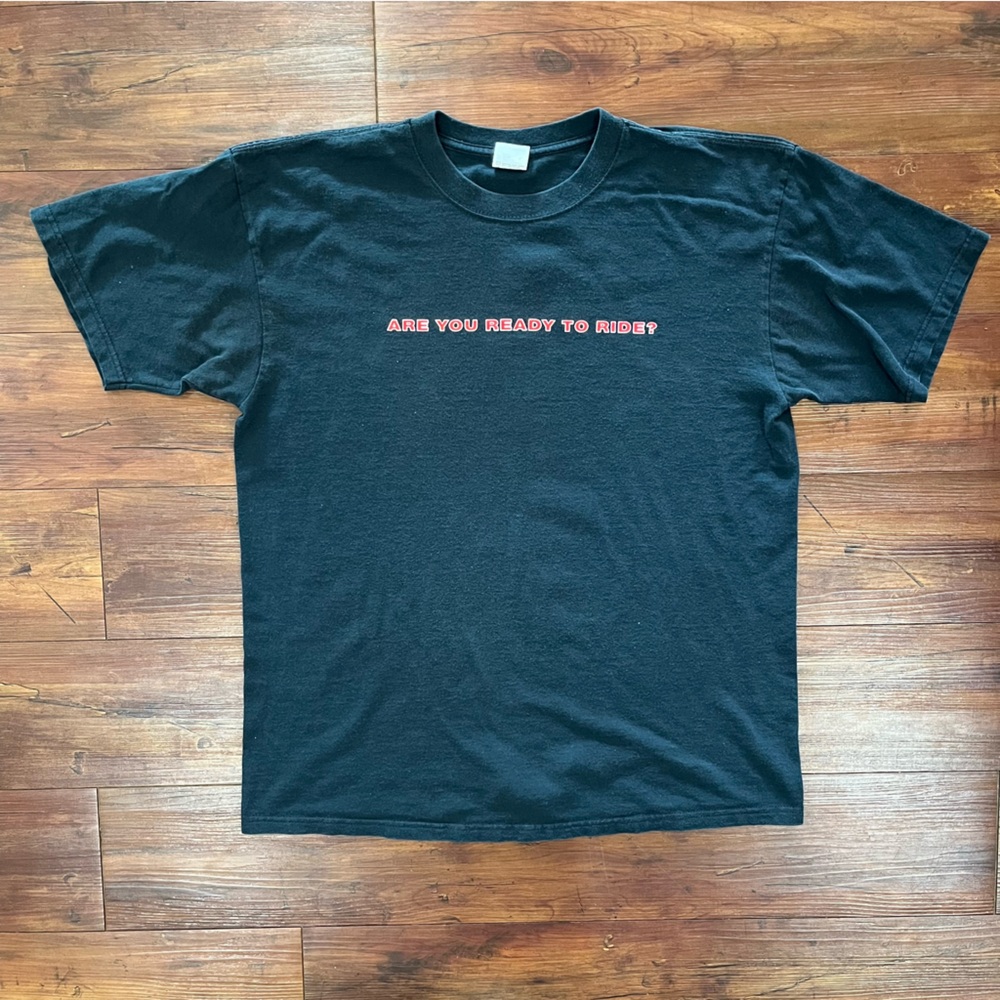 Vintage 2002 Are You Ready to Ride American Red Cross Black T-shirt Size L